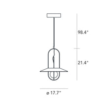 Load image into Gallery viewer, Setareh LED Pendant Light with Diffuser - line-drawing.
