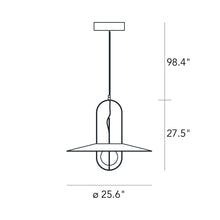 Load image into Gallery viewer, Setareh LED Pendant Light with Diffuser - line-drawing.
