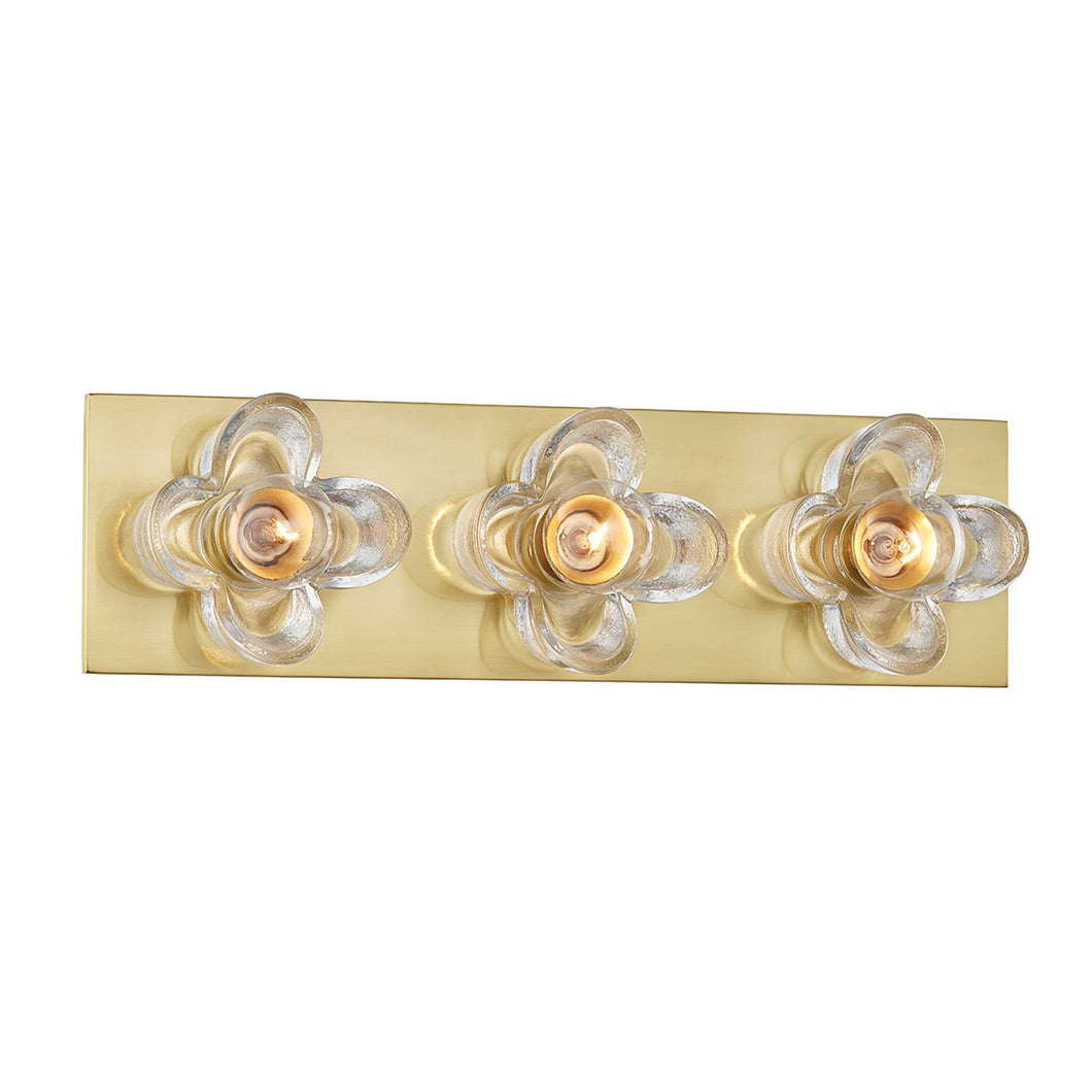 Shea Bath Wall Light in Aged Brass (3-Light).