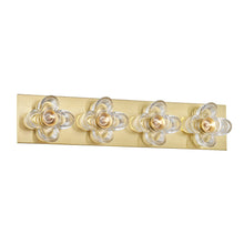 Load image into Gallery viewer, Shea Bath Wall Light in Aged Brass (4-Light).
