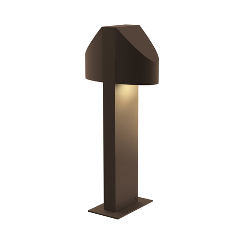 Shear Double LED Bollard in Textured Bronze/Small.