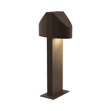 Load image into Gallery viewer, Shear Double LED Bollard in Textured Bronze/Small.
