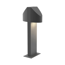 Load image into Gallery viewer, Shear Double LED Bollard in Textured Gray/Small.
