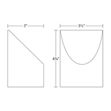 Load image into Gallery viewer, Shear Outdoor LED Wall Light - line drawing.
