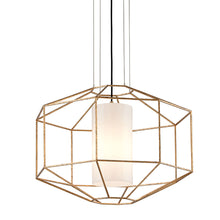 Load image into Gallery viewer, Silhouette Pendant Light in Gold Leaf/Cylinder (X-Large).
