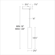 Load image into Gallery viewer, Silo 2020 LED Track Pendant Light - line drawing.
