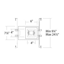 Load image into Gallery viewer, Silo Multiples 1 Light LED Recessed Trim - line drawing.
