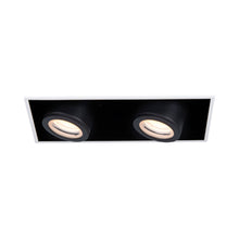 Load image into Gallery viewer, Silo Multiples 2 Light LED Recessed Trim in White/Black (Trimless).
