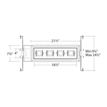 Load image into Gallery viewer, Silo Multiples 4 Light LED Recessed Trim - line drawing.
