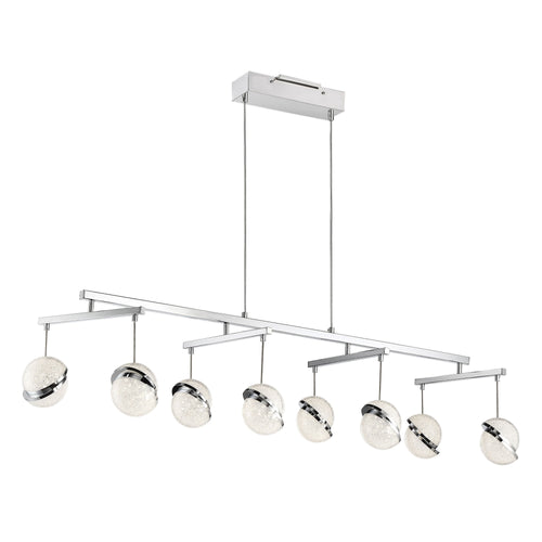 Silver Slice LED Island Light in Chrome.