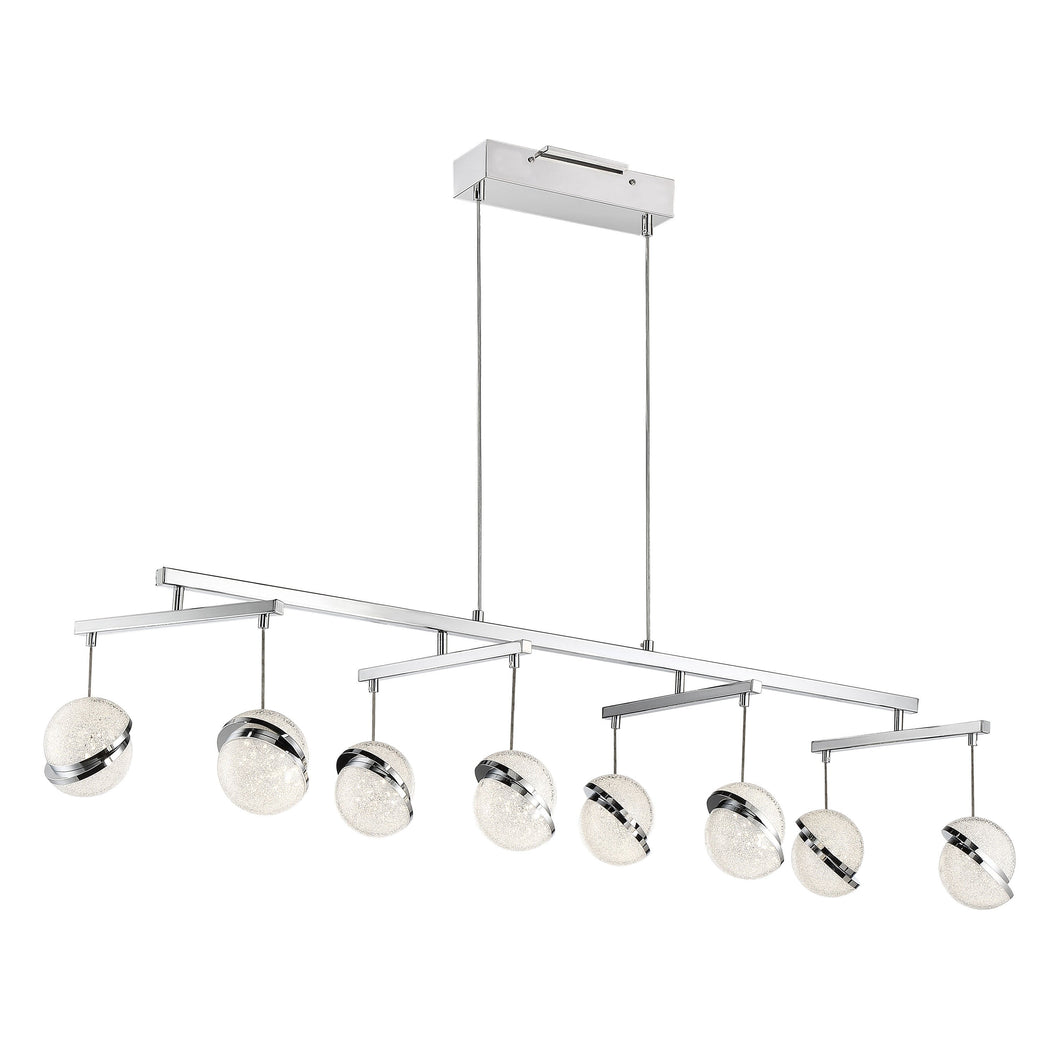 Silver Slice LED Island Light in Chrome.