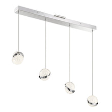 Load image into Gallery viewer, Silver Slice LED Pendant Light in Chrome.
