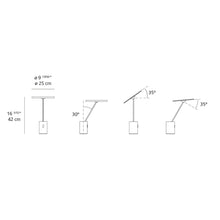 Load image into Gallery viewer, Sisifo LED Table Lamp - line drawing.
