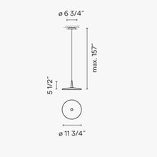 Load image into Gallery viewer, Skan LED Pendant Light - line drawing.
