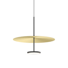 Load image into Gallery viewer, Sky Dome LED Pendant Light in Matte Black Brushed Brass (Small).
