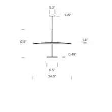 Load image into Gallery viewer, Sky Dome LED Pendant Light - line drawing.
