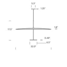 Load image into Gallery viewer, Sky Dome LED Pendant Light - line drawing.
