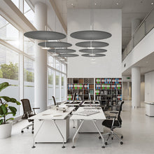 Load image into Gallery viewer, Sky Sound LED Pendant Light in office.
