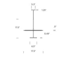 Load image into Gallery viewer, Sky Sound LED Pendant Light - line drawing.
