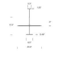 Load image into Gallery viewer, Sky Sound LED Pendant Light - line drawing.
