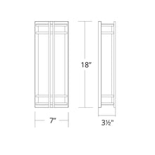 Load image into Gallery viewer, Skyscraper Outdoor LED Wall Light- line drawing.
