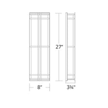 Load image into Gallery viewer, Skyscraper Outdoor LED Wall Light- line drawing.
