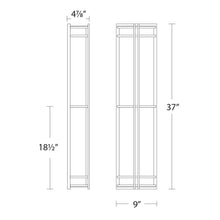 Load image into Gallery viewer, Skyscraper Outdoor LED Wall Light- line drawing.
