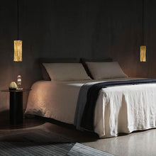 Load image into Gallery viewer, Accordeon LED Pendant Light in bedroom.
