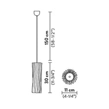 Load image into Gallery viewer, Accordeon LED Pendant Light - line drawing.
