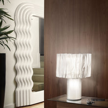 Load image into Gallery viewer, Accordeon LED Table Lamp in living room.
