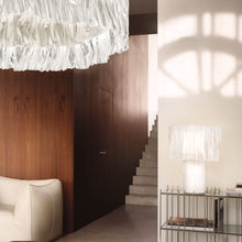 Load image into Gallery viewer, Accordeon LED Table Lamp in living room.
