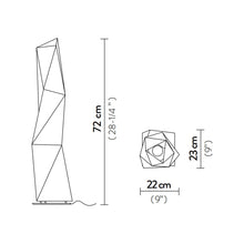 Load image into Gallery viewer, Diamond LED Floor Lamp - line drawing.
