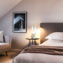Load image into Gallery viewer, Diamond LED Table Lamp in bedroom.
