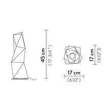 Load image into Gallery viewer, Diamond LED Table Lamp - line drawing.

