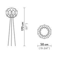 Load image into Gallery viewer, Flora LED Floor Lamp - line drawing.
