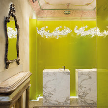 Load image into Gallery viewer, Hanami LED Linear Suspension Light in bathroom.
