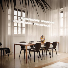 Load image into Gallery viewer, Hugo 24V Architectural LED Linear Suspension Light in dining room.
