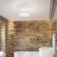 Load image into Gallery viewer, Kalatos LED Flush Mount Ceiling Light in bathroom.
