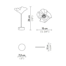 Load image into Gallery viewer, Lafleur LED Table Lamp - line drawing.
