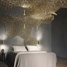 Load image into Gallery viewer, Nuvem Module Suspension Light in bedroom.
