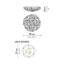 Load image into Gallery viewer, Veli LED Ceiling / Wall Light - line drawing.
