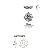 Load image into Gallery viewer, Veli LED Ceiling / Wall Light - line drawing.
