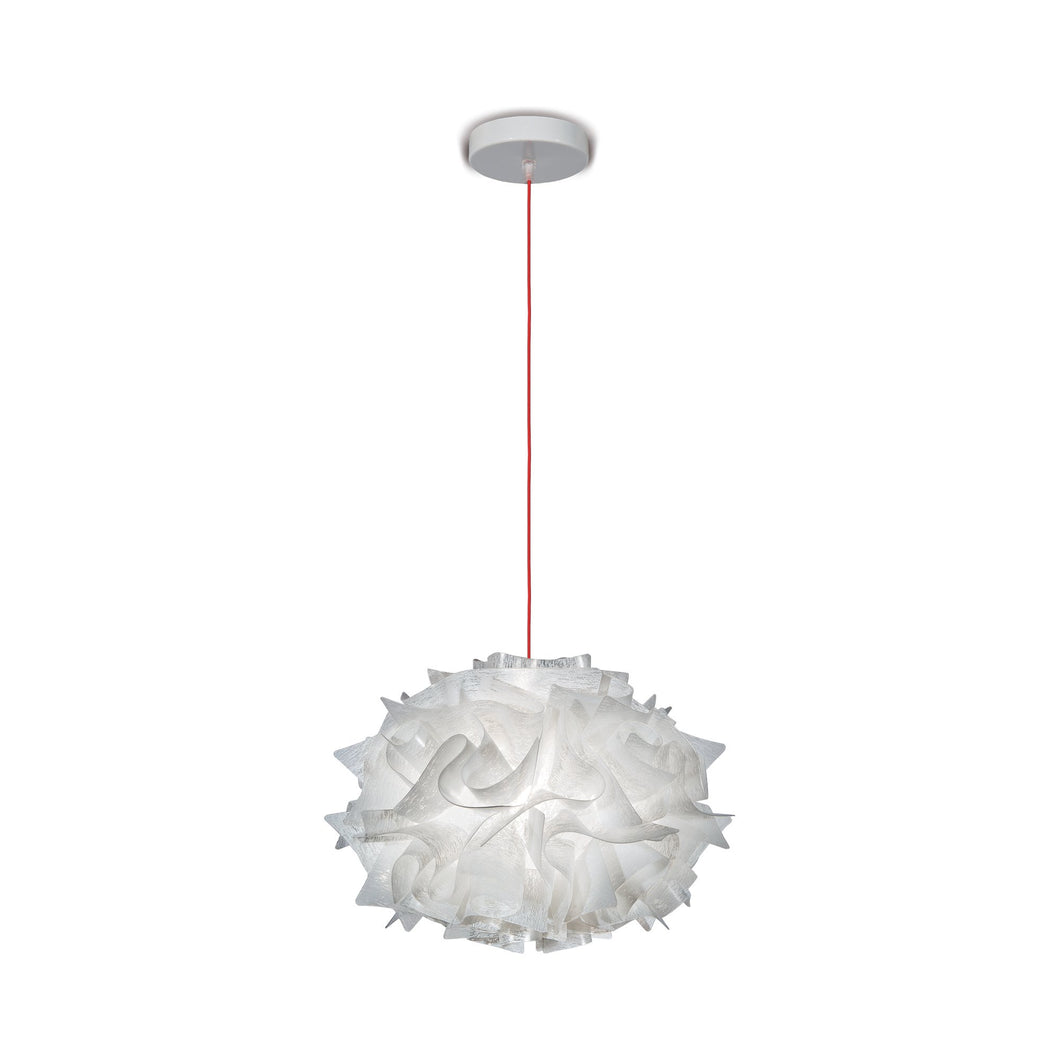 Veli Mini Single Couture LED Pendant Light in Red Cable.