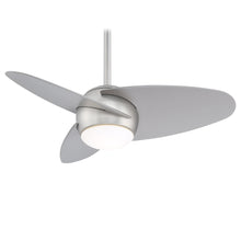 Load image into Gallery viewer, Slant LED Ceiling Fan in Brushed Steel.
