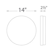 Load image into Gallery viewer, Slice LED Flush Mount Ceiling Light - line drawing.
