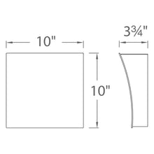 Load image into Gallery viewer, Slide LED Wall Light- line drawing.

