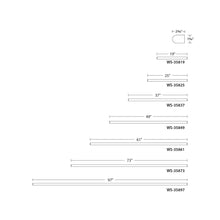 Load image into Gallery viewer, Slim Nightstick LED Bath Vanity Wall Light - line drawing.
