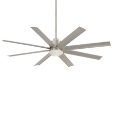 Load image into Gallery viewer, Slipstream Outdoor LED Ceiling Fan in Brushed Nickel.
