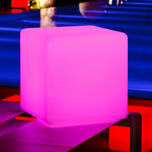 Load image into Gallery viewer, Cube Bluetooth Outdoor LED Lamp in Outside Area.
