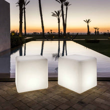 Load image into Gallery viewer, Cube Bluetooth Outdoor LED Lamp in Outside Area.
